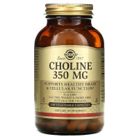 Choline (холин) 350 мг 100 растительных капсул Solgar