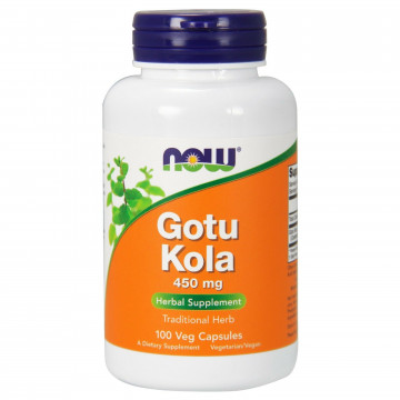 GOTU KOLA 450 мг (готу кола, витамины B) 100 капсул NOW Foods
