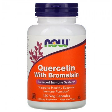 Quercetin with Bromelain (кверцетин, бромелаин) 120 раст. капс. NOW Foods