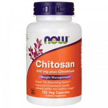 CHITOSAN PLUS 500 мг (хитозан) 120 растительных капсул NOW Foods