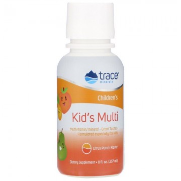Kid's Multi liquid (жидкие мультивитамины для детей) 237 мл с цитрусовым вкусом Trace Minerals