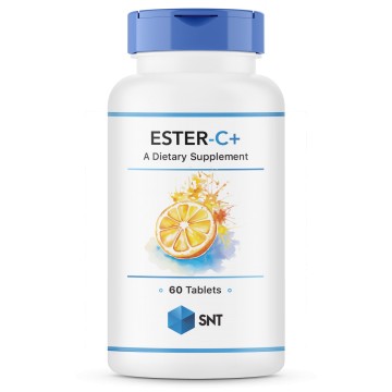 Ester C Plus 1000 мг (витамин C, аскорбат кальция Эстер C, цитрусовые биофлавонойды, шиповник, рутин) 60 таблеток SNT