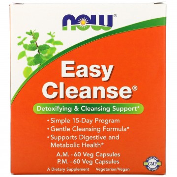 EASY CLEANSE (поддержка пищеварительной системы) 120 капсул NOW Foods