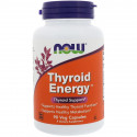 THYROID ENERGY (поддержка щитовидной железы) 90 растительных капсул NOW Foods