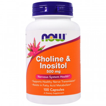 Choline & Inositol 500 мг (холин и инозитол) 100 капсул NOW Foods