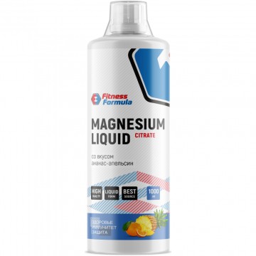 Magnesium liquid (магний цитрат, витамин B6) 1000 мл Fitness Formula