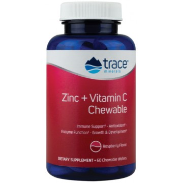 Zinc (цинк) + Vitamin C (витамин С) Chewables 60 жевательных табл. Trace Minerals