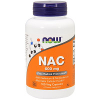 NAC-ACETYL CYSTEINE 600 мг 100 вег. капс. NOW Foods