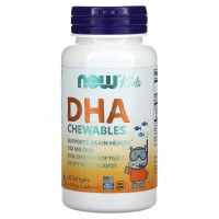 Kid's Chewable DHA 100 мг Фруктовый 60 гелевых капсул NOW