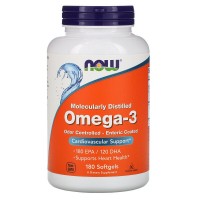 Omega-3 (омега) 180 жидких капсул NOW Foods