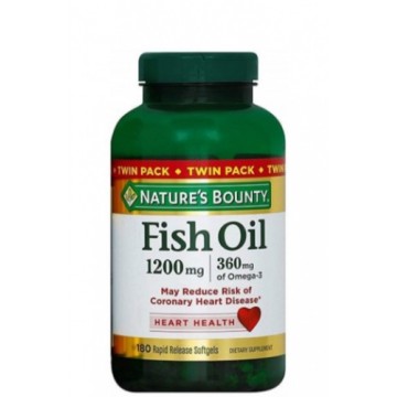 Fish oil 1200 мг (рыбий жир, омега) 180 капсул Nature's Bounty