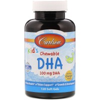 DHA Chewable (омега-3) 100 мг 120 жевательных конфет Carlson labs