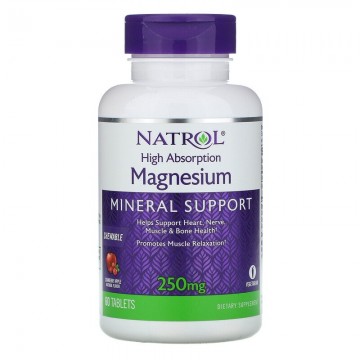 Magnesium mineral supprort 250 мг (магний малат) 60 жевательных конфет Natrol