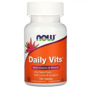 Daily Vits (мультивитамины, минералы) 100 таблеток NOW Foods