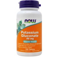Potassium gluconate (калий), глюконат 99 мг 100 таблеток NOW Foods
