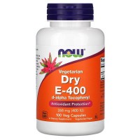 Vegeterian Dry E-400 100 растительных капсул NOW Foods