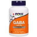 GABA 500 мг (габа, ГАМК, гамма-аминомасляная кислота) 100 растительных капсул NOW Foods