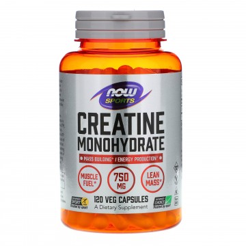 Creatine Monohydrate 750 мг (Креатин Моногидрат) 120 растительных капсул NOW Foods