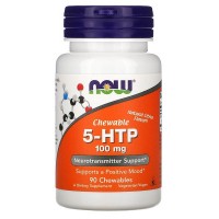 5-HTP 100 мг (5-гидрокситриптофан) 90 жевательных таблеток NOW