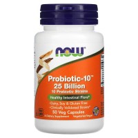 Probiotic-10 (пробиотики) 25млрд. 50 растительных капсул NOW Foods