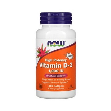 Vitamin D3 (витамин D) 1000 МЕ 360 мяг. капсул NOW Foods