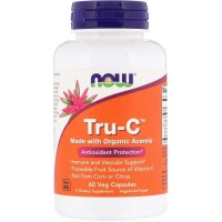 Tru-C (витамин С, ацерола) 60 растительных капсул NOW Foods