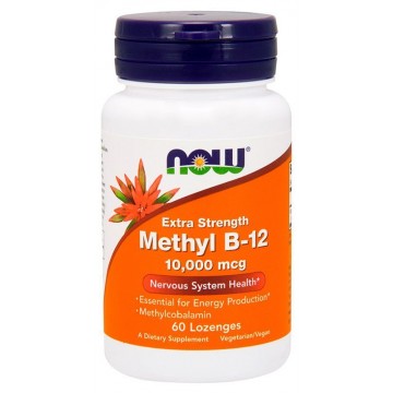 Methyl B-12 10000 мкг (Метилкобаламин, витамин B12) 60 таблеток для рассасывания NOW