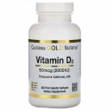 Vitamin D3 2000ME (витамин D) 360 гелевых капсул California Gold Nutrition