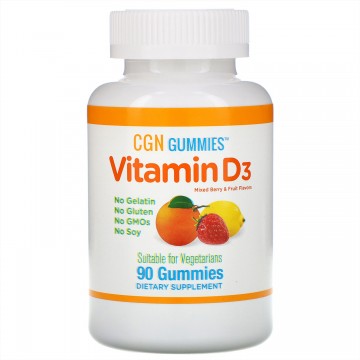CGN Gummies Vitamin D3 (витамин D) 90 жевательных мармеладок California GOLD Nutrition