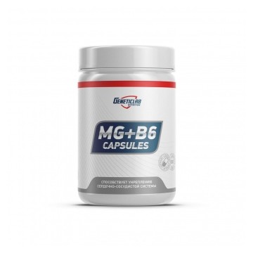 Mg+B6 (магний цитрат, витамин B6) 60 капсул GeneticLab