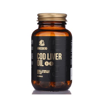 Cod Liver Oil (жир из печени трески) 60 гелевых капсул Grassberg