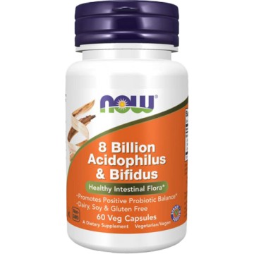 8 Billion Acidophilus & Bifidus (пробиотики) 60 растительных капсул NOW Foods