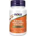 8 Billion Acidophilus & Bifidus (пробиотики) 60 растительных капсул NOW Foods