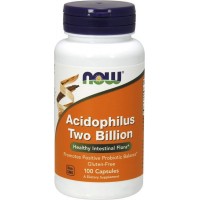 Acidophilus Two Billion (ацидофилин, лактобифидобактерии) 100 капсул NOW Foods