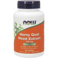Horny Goat Weed Extract (Горянка, Икариин, Эпимедиум Экстракт) 750 мг 90 таблеток NOW Foods