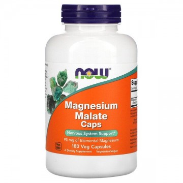 Magnesium Malate 1000 мг (магний малат) 180 растительных капсул NOW Foods