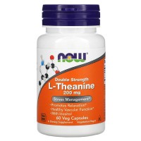 L-THEANINE 200 мг (L-теанин) 60 растительных капсул NOW Foods