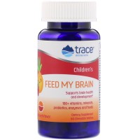 Children's Feed My Brain (здоровье и развитие мозга) 60 жевательных таблеток Trace Minerals