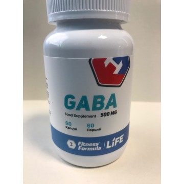 GABA 500 мг 60 капсул (ГАМК, Гамма-аминомасляная кислота) Fitness Formula