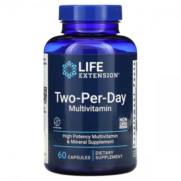 Two-per-day Multivitamin (мультивитамины, две в день) 60 капсул LIFE Extension