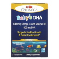 Baby’s DHA with Vitamin D3 (рыбий жир, омега, витамин D, для детей) 60 мл Oslomega