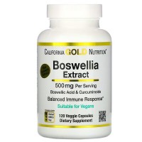 Boswellia Extract Plus Turmeric 500 мг (Босвеллия, Ладанное дерево, куркума, куркумин) 120 раст. капсул California GOLD