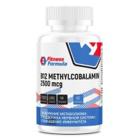 B12 Methylcobalamin 2500 мкг (витамин B12, метилкобаламин) 60 капсул Fitness Formula