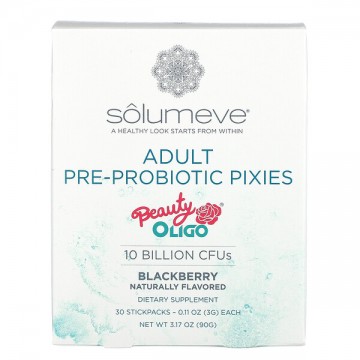 Adult Pre-Probiotic Pixies 10 миллиардов CFUs (пребиотики, пробиотики, для пищеварения) 30 стиков по 3 грамма Solumeve