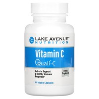 Vitamin C Quali-C 1000 мг (витамин С, аскорбиновая кислота) 60 растительных капсул Lake Avenue Nutrition