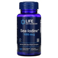 Sea-Iodine 1000 мг (йод, органические морские водоросли) 60 растительных капсул Life Extension