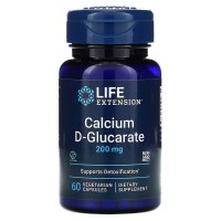 Calcium D-Glucarate 200 мг (D-глюкарат кальция, кальций) 60 растительных капсул Life Extension