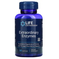 Extraordinary Enzymes (пищеварительные ферменты, энзимы) 60 капсул Life Extension