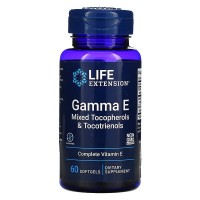 Gamma E Mixed Tocopherols & Tocotrienols (витамин Е, смешанные токоферолы, токотриенолы) 60 гелевых капсул Life Extension