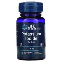 Potassium Iodide Tablets 130 мг (йодид калия) 14 таблеток Life Extension